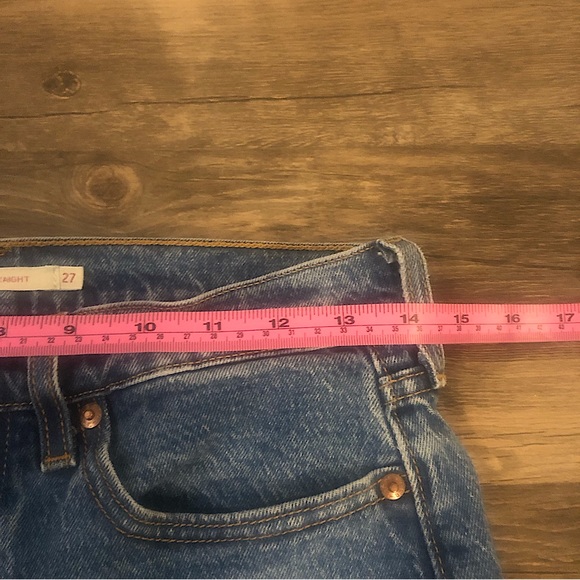 Levi’s Wedgie straight jeans button fly medium wash size 27 - Picture 4 of 13